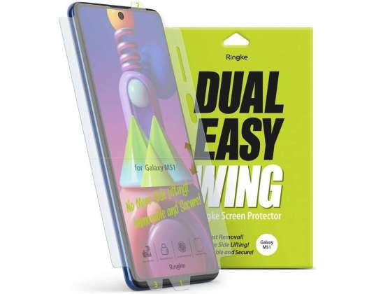 2x vodný gélový film Ringke Dual Easy Wing pre Samsung Galaxy M51