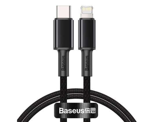2m Baseus плътност кабел USB-C тип C към мълния PD кабел 20W 5A Bl