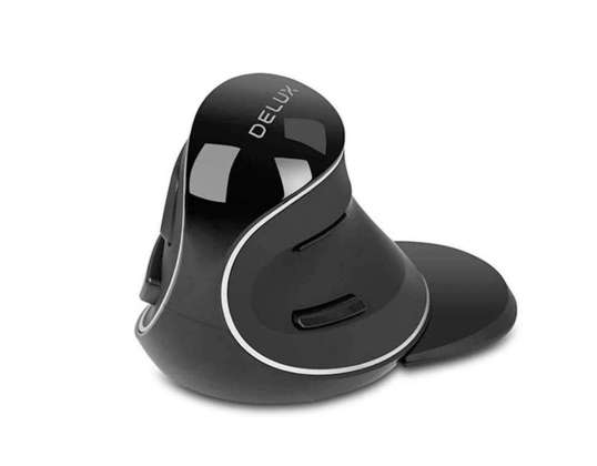 Mouse vertical wireless Delux M618PD BT/2.4G 4200DPI 3 canale
