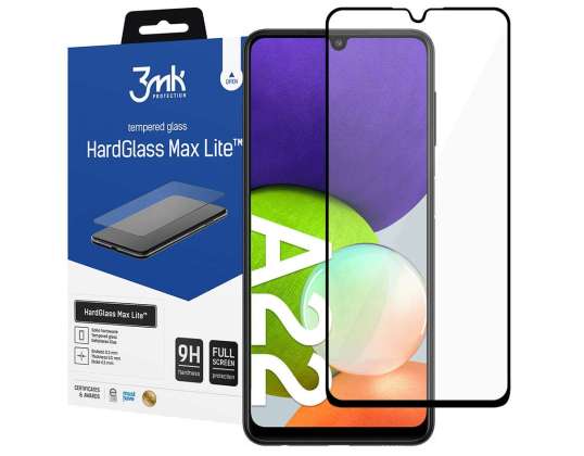 3mk tvrzené sklo HardGlass Max Lite pro Samsung Galaxy A22 4G černá