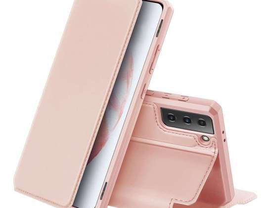 Dux Ducis koža X usnje zaščitno kovček za Galaxy S21 5G rose