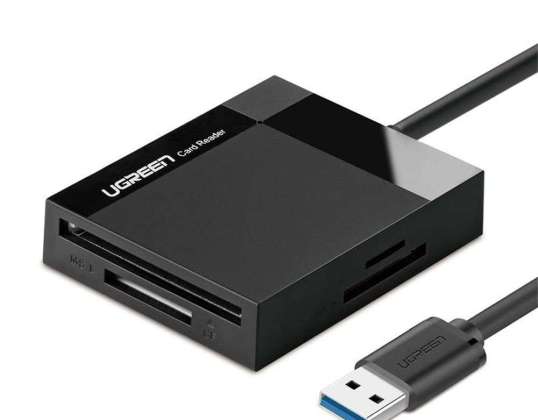 Čítačka kariet UGREEN CR125 4 v 1 port USB 3.0, 0,5 m (čierna)