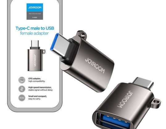 Joyroom Adapter S-H151 USB σε USB-C Type C OTG Adapter Μαύρο