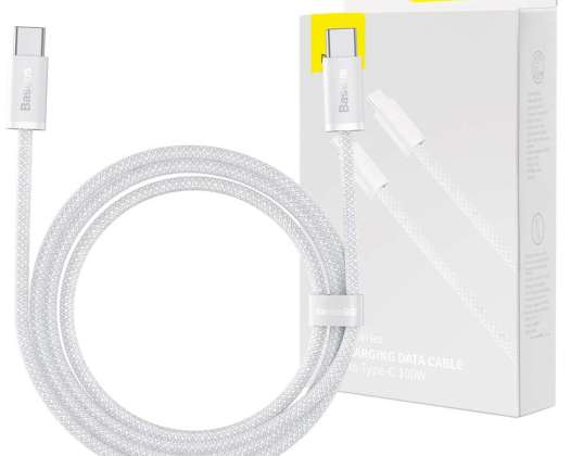 2m Baseus Dynamic USB-C to USB-C Cable 100W 480 Mbps White
