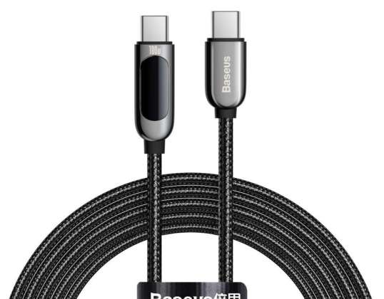 Câble USB-C vers USB-C Baseus Display, 100W, 2m (Noir)