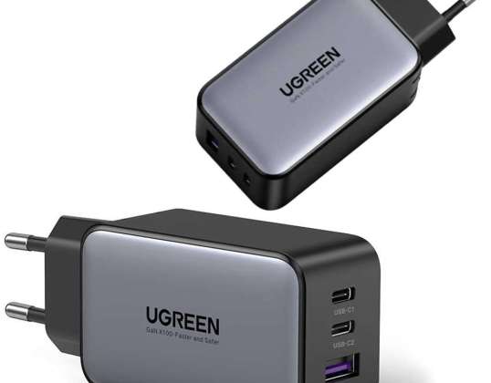 Nabíječka UGREEN CD244 USB + 2xUSB-C PD 65W QC4.0 Černá