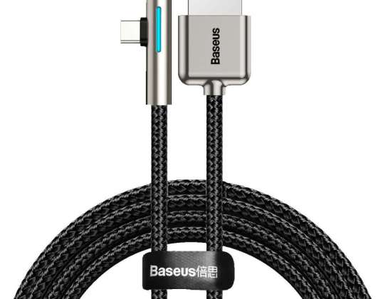 USB към USB-C кабел под ъгъл плосък Baseus Iridescent, Huawei SuperCharge