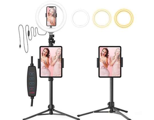 Selfie stick / tripod BlitzWolf BW-STB2 with LED ring lamp