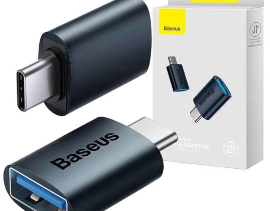 Adapter przejściówka Baseus Mini OTG Adaptor USB A do USB C Typ C Nieb