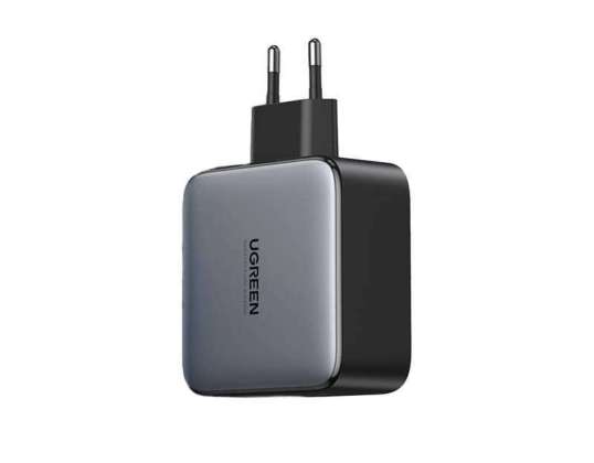 Wall charger UGREEN CD254, 2x USB-C, 100W, PD (black)