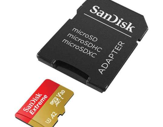 SANDISK EXTREME microSDXC 128 Gt 190/90 Mt/s UHS-I U3 Ac