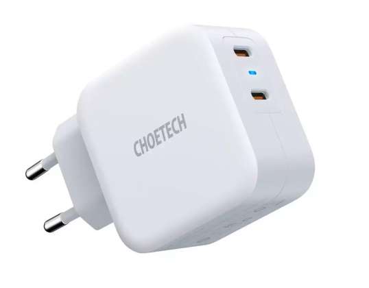 Choetech бързо зарядно за стена 2x USB тип C мощност доставка 40W 3A
