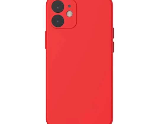 Baseus flytende silikagelveske fleksibelt gelveske iPhone 12 rød