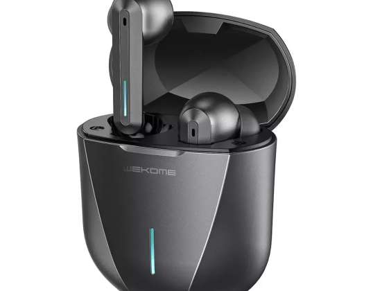 WK Design TWS Wireless Bluetooth Headphones Waterproof IPX4 Grey
