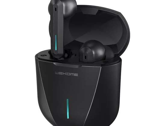 WK Design TWS Brezžične Bluetooth slušalke Vodotesne IPX4 Črne