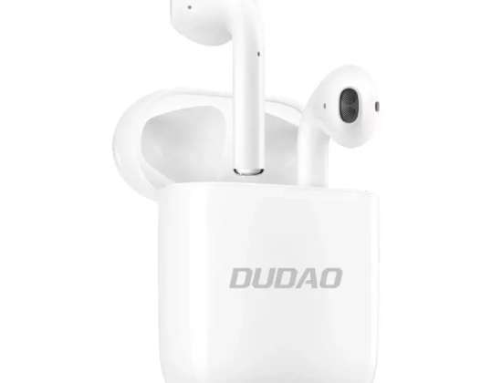 Dudao TWS Bluetooth 5.0 ausī ievietotas bezvadu austiņas baltas (U10H)