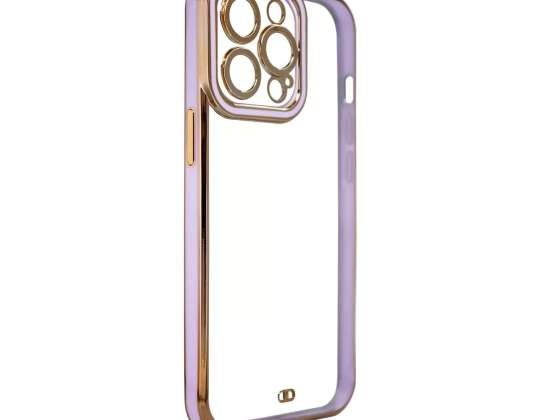 Modeetui til iPhone 13 Pro geletui med guld Fio-ramme