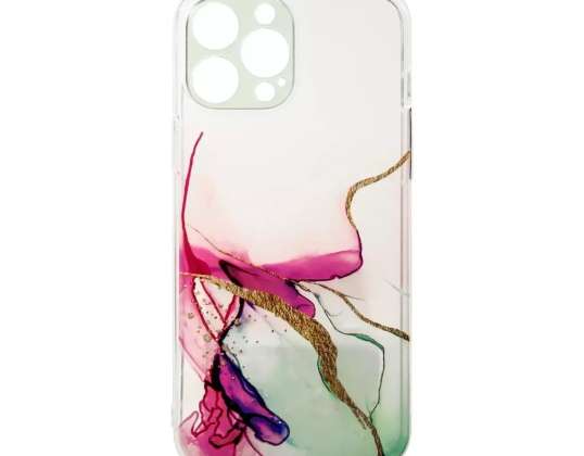 Marble Case Case voor iPhone 12 Pro Max Gel Cover Mint Marble