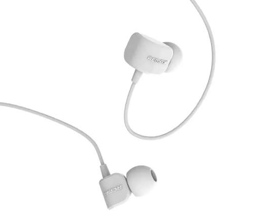 Auscultadores intra-auriculares Remax com microfone e controlo remoto branco (RM-502 branco)