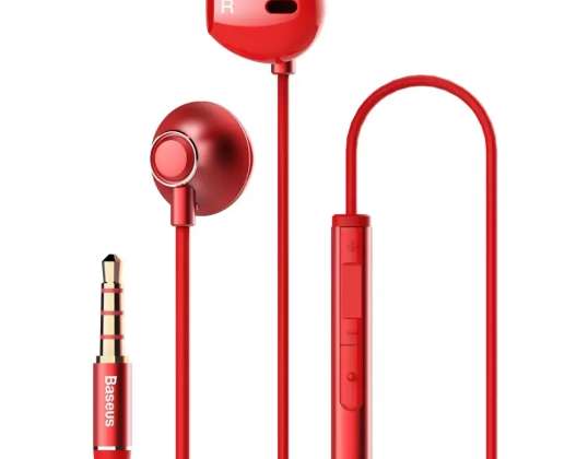 Baseus Encok H06 In-ear Headset med fjernkontroll rød