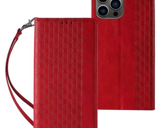 Capa Magnet Strap Case para iPhone 13 Pro Wallet Case + Mini Lanyard