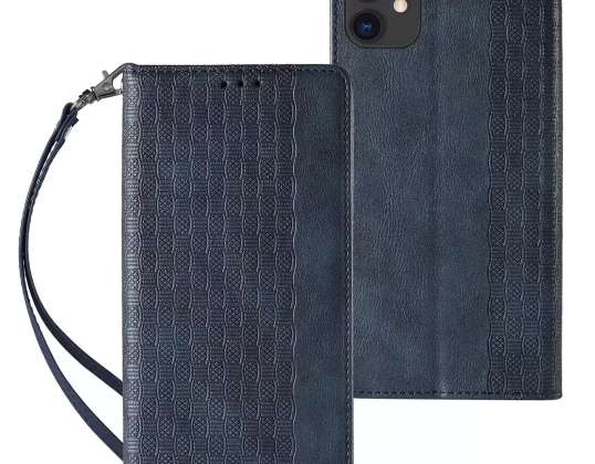 Pouzdro na magnetický popruh pro iPhone 13 pouzdro na peněženku + mini šňůrka
