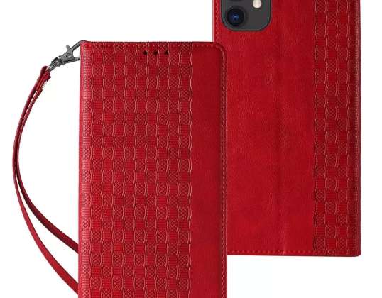 Magnet Strap Case Case para iPhone 12 Wallet Case + Mini Lanyard