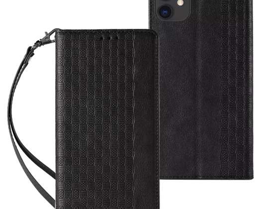 Capa Magnet Strap Case para iPhone 12 Wallet Case + Mini Lanyard