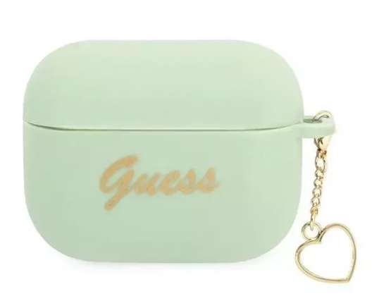 Guess GUAPLSCHSN AirPods Pro cover green/green Silicone Charm Heart
