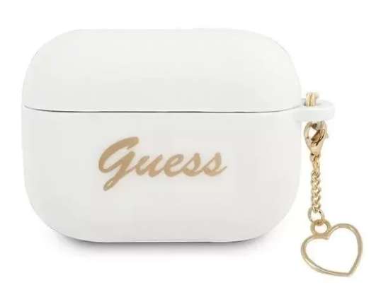 Guess GUAPLSCHSH AirPods Pro cover biały/white Silicone Charm Collecti