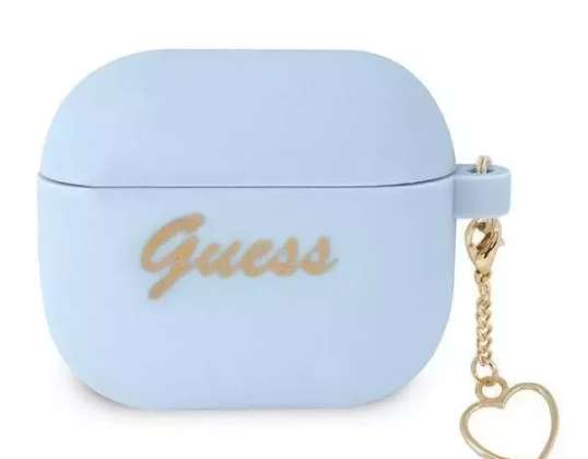 Guess GUA3LSCHSB AirPods 3 cover blue/blue Silicone Charm Collect
