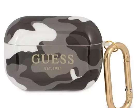 Guess GUAPUCAMG AirPods Pro Cover schwarz/schwarz Camo Collection