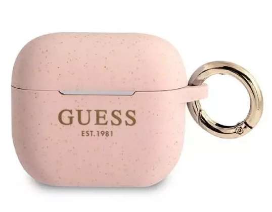 Guess GUA3SGGEP AirPods 3 Cover rosa/pink Silikon Glitter