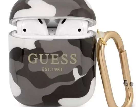 Guess GUA2UCAMG AirPods cover black/black Camo Collection