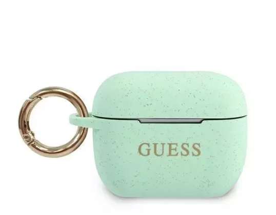 Guess GUACAPSILGLGN AirPods Pro cover green/green Silicone Glitter