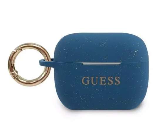 Guess GUACAPSILGLBL AirPods Pro cover blue/blue Silicone Glitter