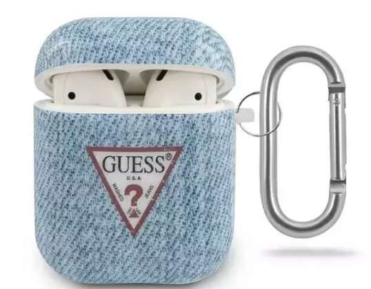 Guess GUACA2TPUJULLB AirPods Cover blau/hellblau Jeans Collecti