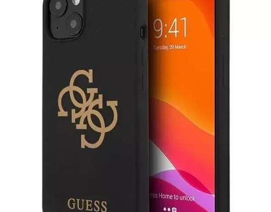 Guess GUHCP13MLS4GGBK iPhone 13 6 1&quot; czarny/black hard case Silicone 4