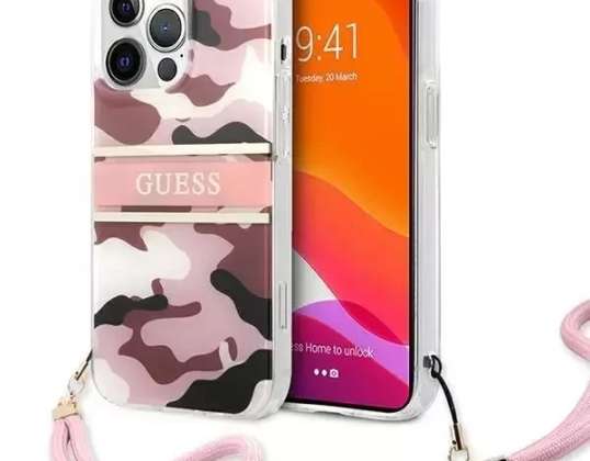 Guess GUHCP13XKCABPI iPhone 13 Pro Max 6,7" roza/roza hardcase Camo