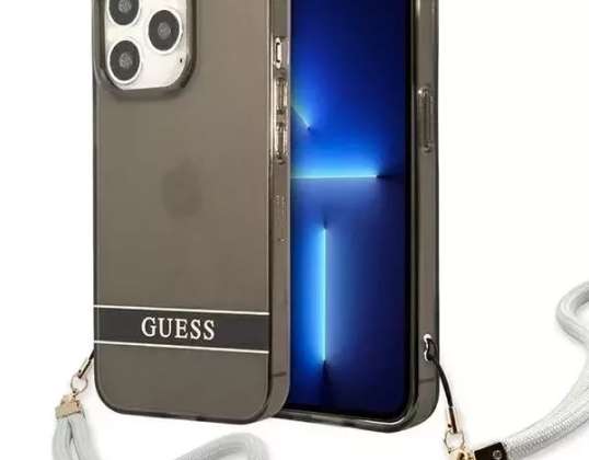 Guess GUHCP13LHTSGSK iPhone 13 Pro / 13 6,1 "siyah / siyah hardcase Tra
