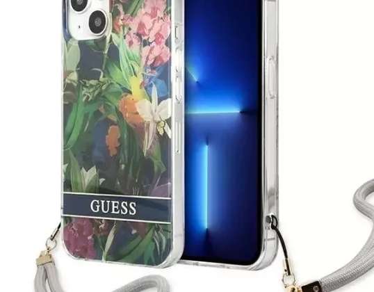 Μαντέψτε GUHCP13SHFLSB iPhone 13 mini 5,4" μπλε/μπλε σκληρή θήκη Λουλούδι