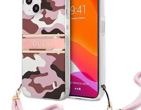 Guess GUHCP13MKCABPI iPhone 13 6,1" pink/pink hardcase Camo Strap Co