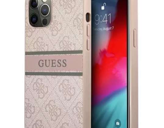 Guess GUHCP12L4GDPI iPhone 12 Pro Max 6,7" pink/pink hardcase 4G Str
