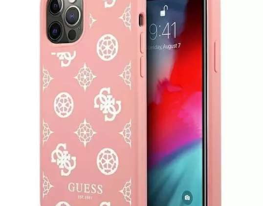 Atspėk GUHCP12LLSPEWPI iPhone 12 Pro Max 6,7 colio rožinis / rožinis kietas dėklas Peo