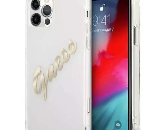 Atspėk GUHCP12LKTRSVGO iPhone 12 Pro Max 6,7 colio skaidrus kietas dėklas Vint