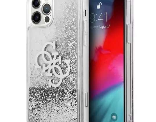Guess GUHCP12LLG4GSI iPhone 12 Pro Max 6,7" stříbrný / stříbrný pevný kryt 4G