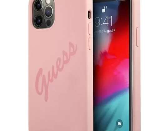 Guess GUHCP12LLSVSPI iPhone 12 Pro Max 6,7" roze/roze hardcase Scrip