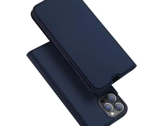 Dux Ducis кожа Pro кобур случай капак флип iPhone 13 Pro синьо