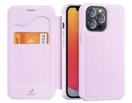 DUX DUCIS Skin X tok kihajtható iPhone 13 Pro rózsaszínnel