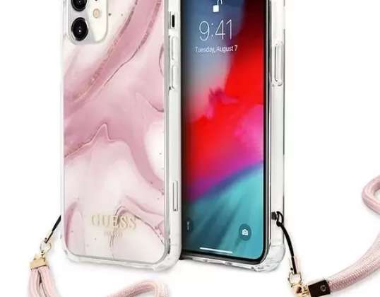 Guess GUHCP12SKSMAPI iPhone 12 mini 5 4&quot; różowy/pink hardcase Marble C